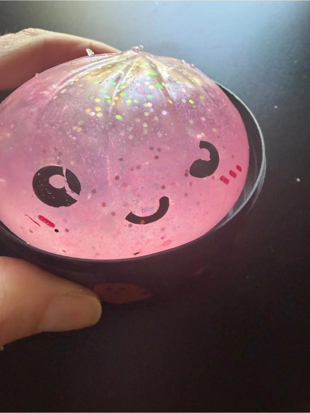 New Halloween Mystery Dumpling Glitter Squishy Fidget Toy Squeeze Pink Ghost